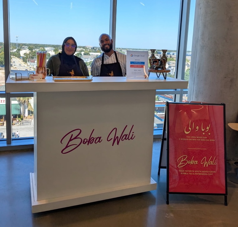 Boba Wali cart setup at event